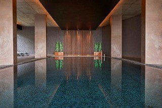 The indoor spa at Saccharum Hotel