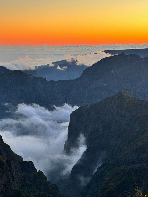 mountains and clouds